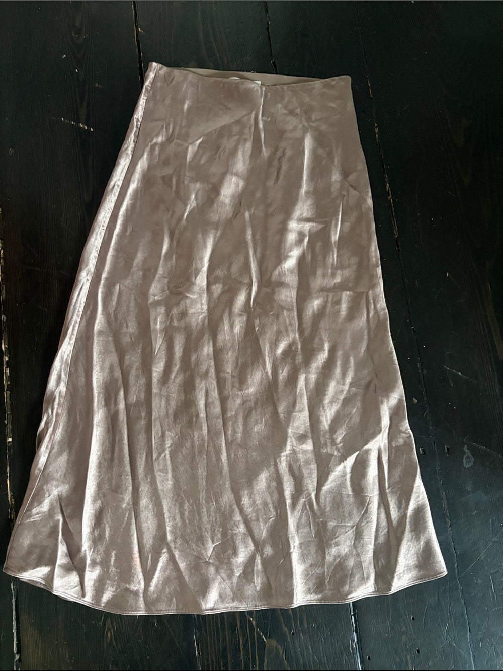 Babaton Shimmery A-Line Maxi Skirt in Light Taupe